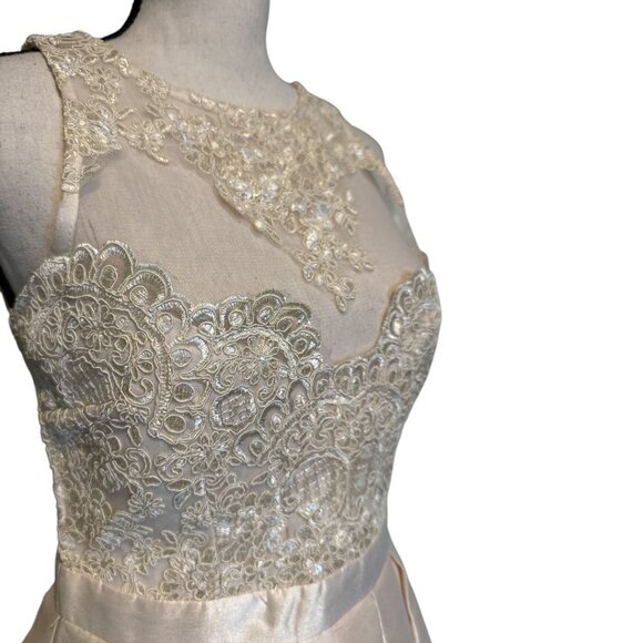 Soieblu Blush & Ivory Formal Gown – Size Small - Picture 4 of 7